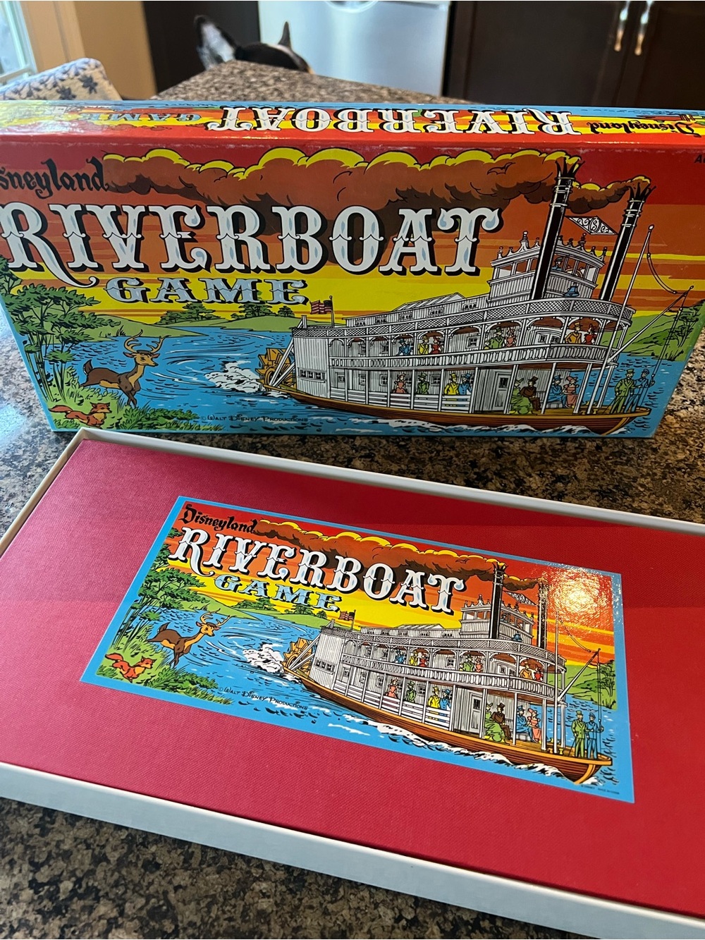 Vintage Disneyland Riverboat Game with Colorful Retro Artwork